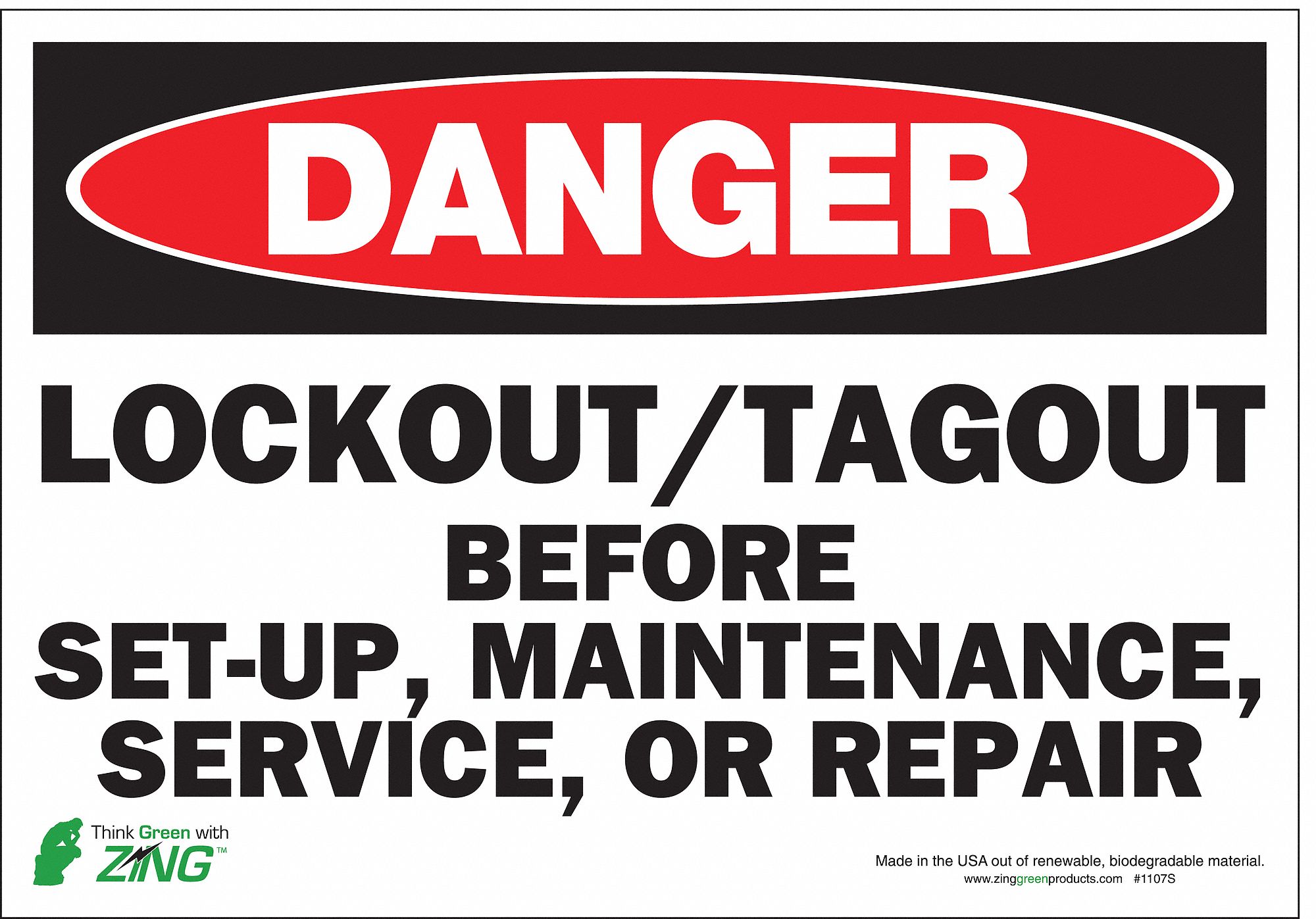 Danger Security Sign, 7 x 10In, ENG, Text