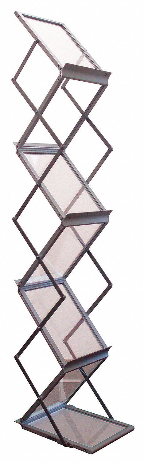 6 shelf portable aluminum floor stand