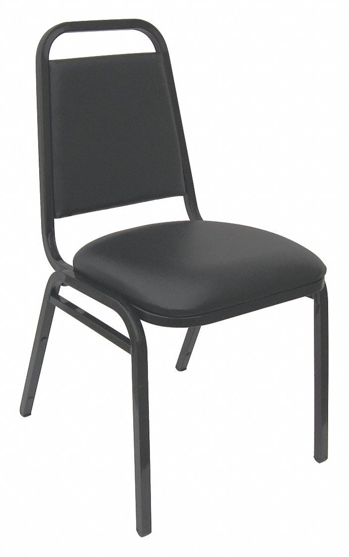 Stack Chair, Black Vinyl