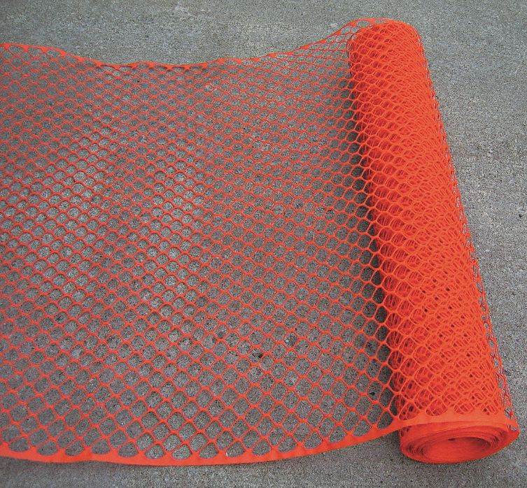 Barrier Fence, 4 ft. H, 50 ft. L, Orange