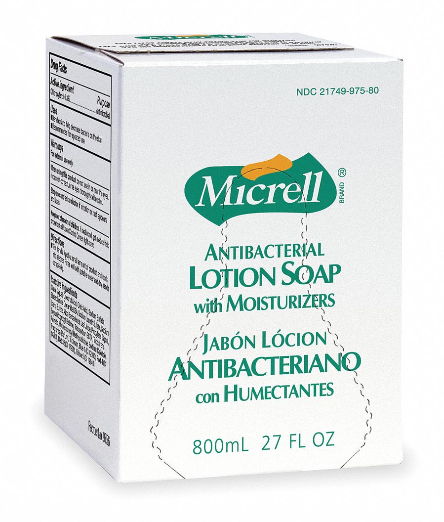 Antibacterial Soap, Size 800mL, Amber, PK 6