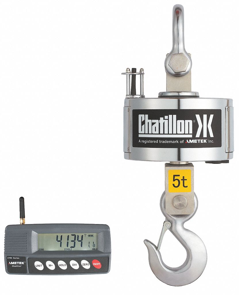 Digital Crane Scale, Steel, 35-1/3 In. H