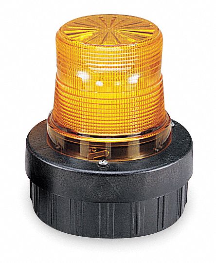 Horn Strobe, Amber, Polycarbonate, 120VAC