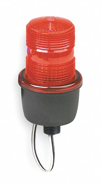 Low Profile Warning Light, Strobe, Red, 