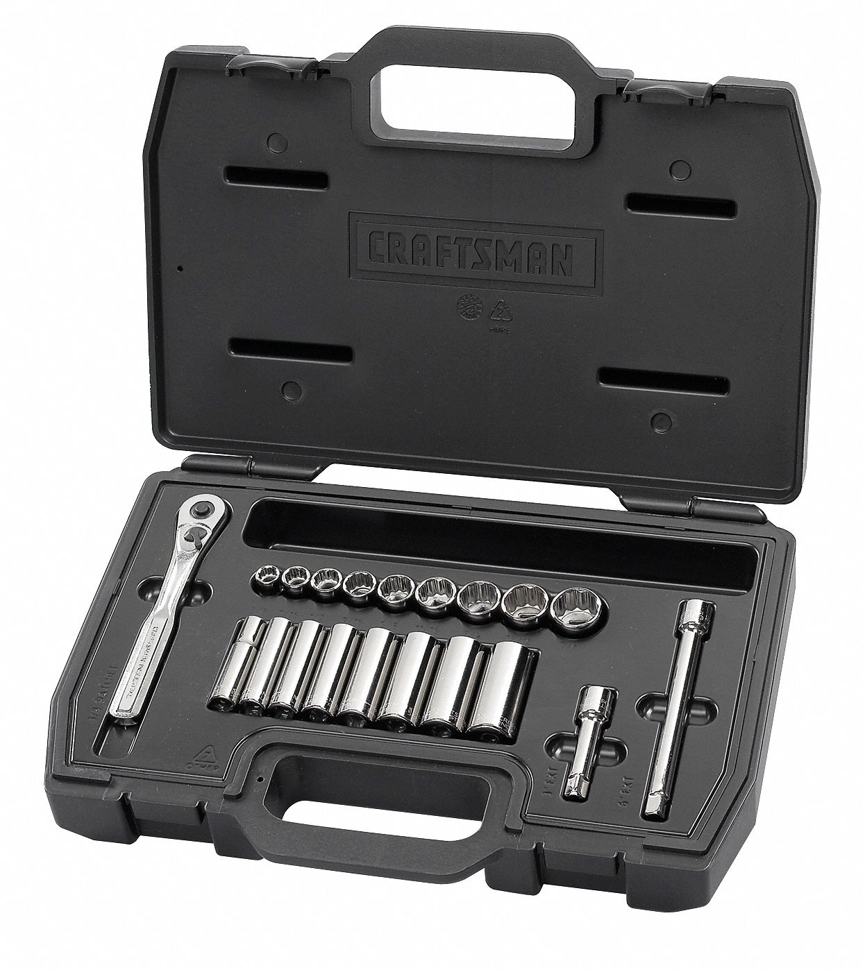 Socket Set, Std, 3/8 Dr, SAE, 20 Pc