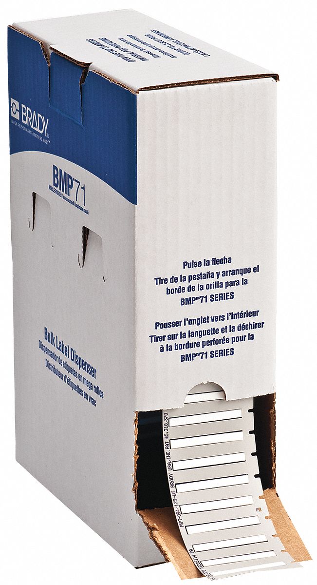 Cartridge Label, 1-13/17 In. L, Polyolefin