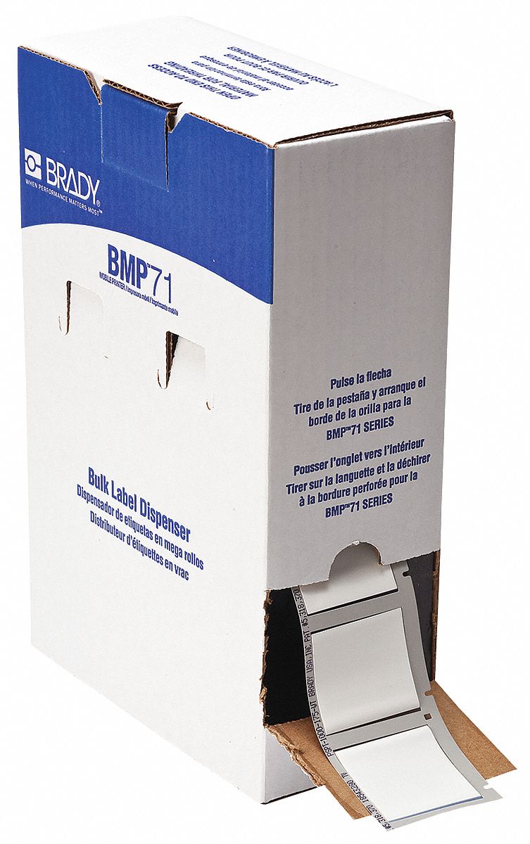 Cartridge Wabel, 1-13/17 In. W, White