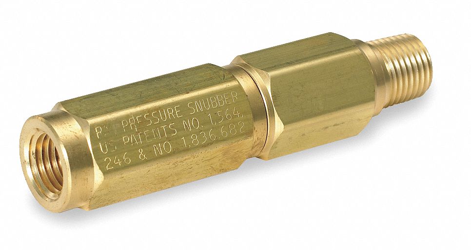 Snubber, Pressure, Piston, 1/2 In, Brass
