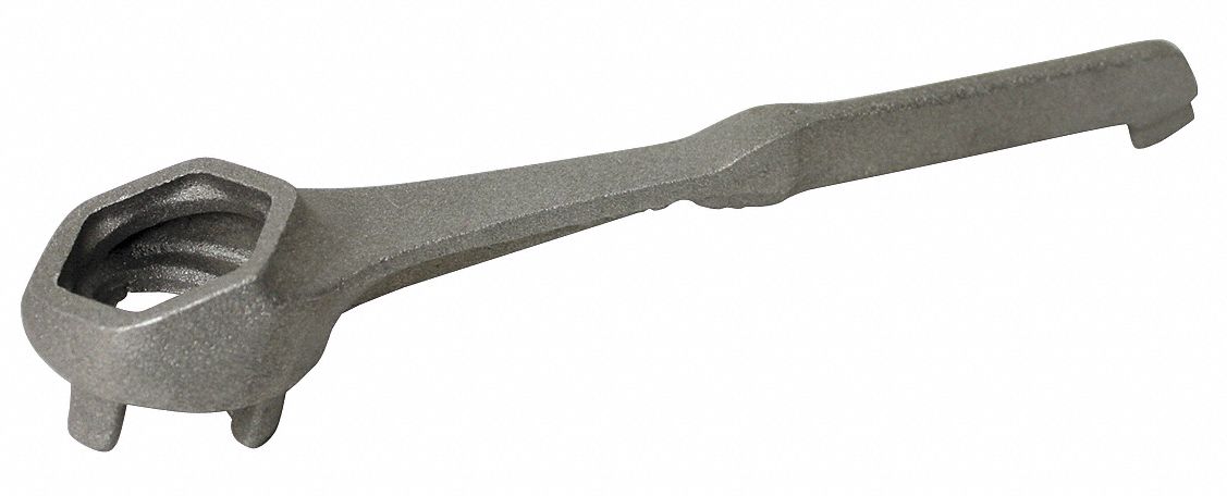 Drum Bung/Plug Wrench, Alum, 10 1/2 In L