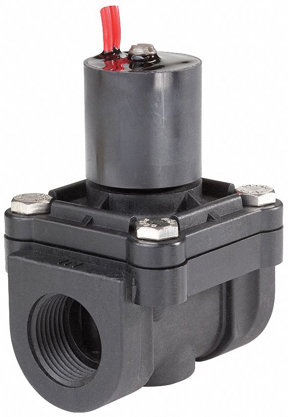Solenoid Valve, 2 Way, NC, Delrin, 3/4 In