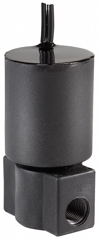 Solenoid Valve, 2 Way, NC, Poly, 1/8 In
