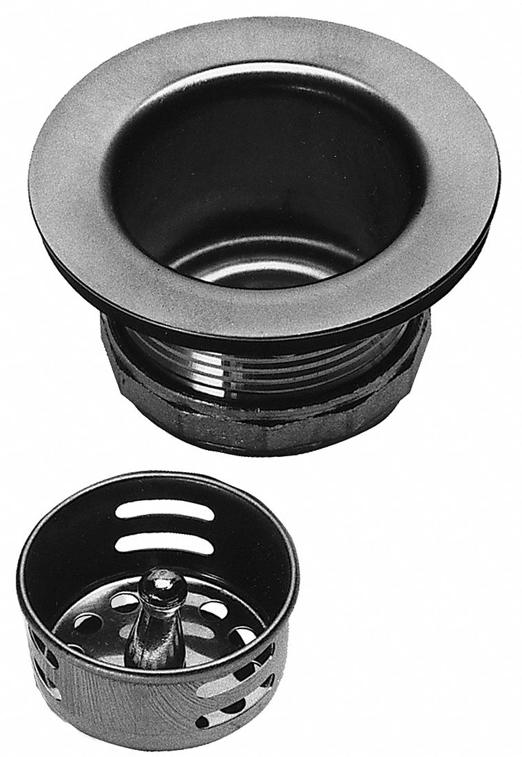 Sink Strainer, Drain Dia. 2 to 2 1/2In