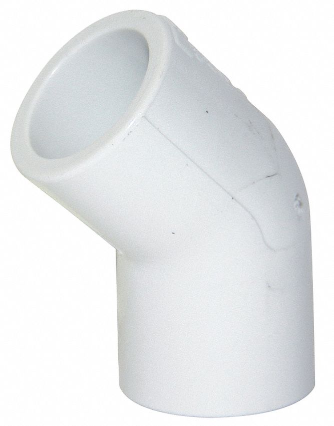 Elbow, 45 Degree, 3/4 In Slip, PVC, Sch 40