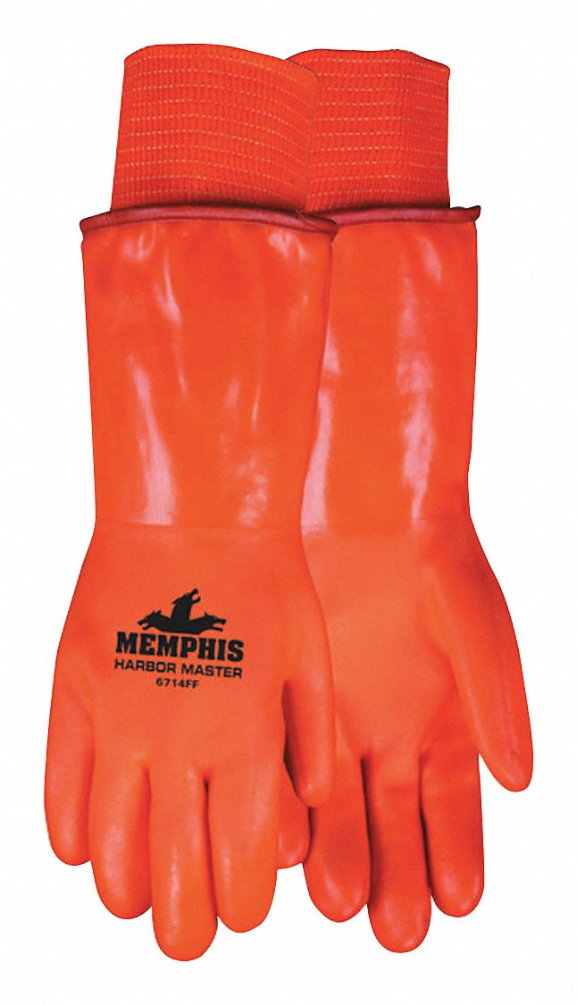 Cold Protection Gloves, L, HiVis Orange, PR