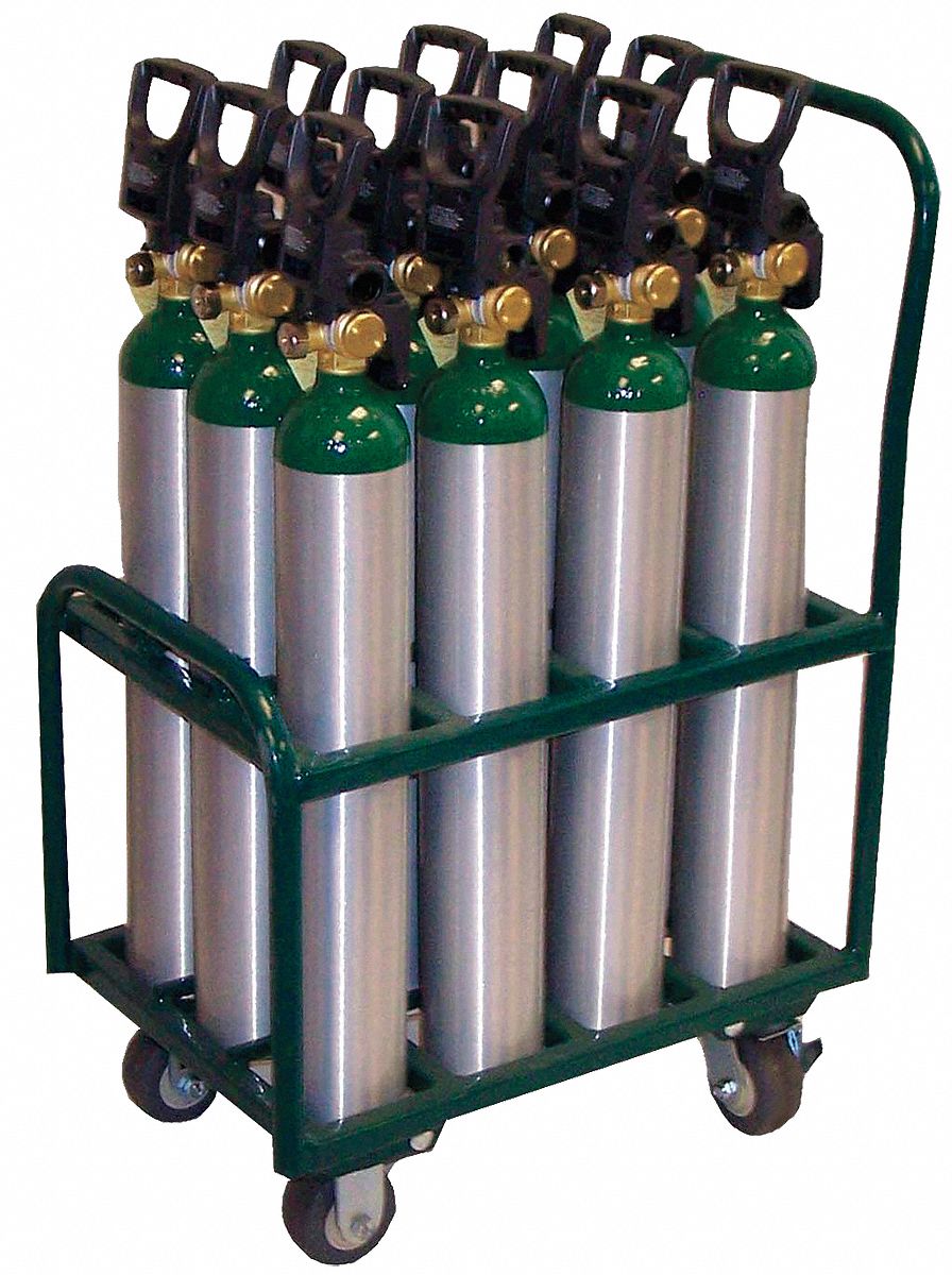 Cylinder Trolley, 2400 lb., 35 In. H