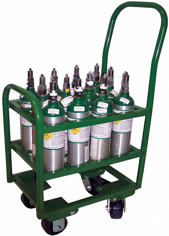 Cylinder Trolley, 78 In. H, 2400 lb.