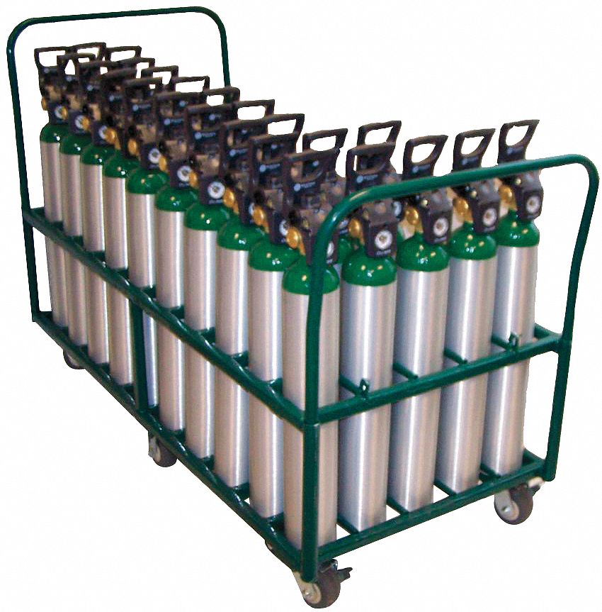 Cylinder Trolley, 38 In. H, 2400 lb.