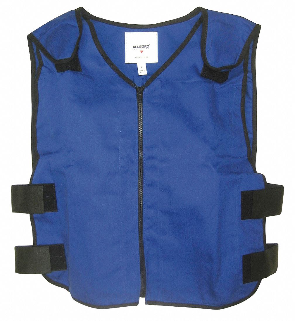 Cooling Vest, 2XL, Blue, 22 In. L