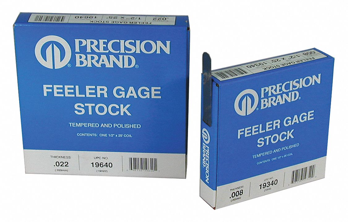Feeler Gauge, High Carbon Steel, 0.0100 In