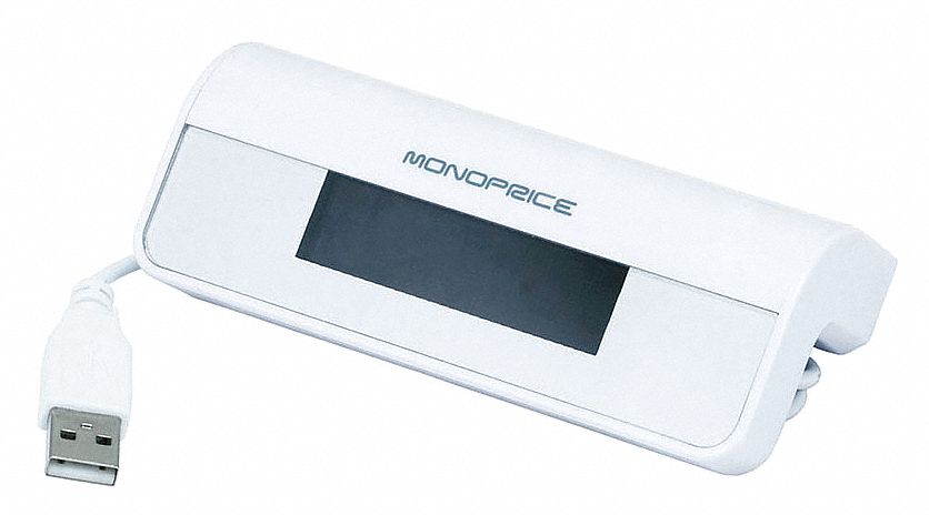 USB Hub, 2.0, 4Ports, w/Alarm, White