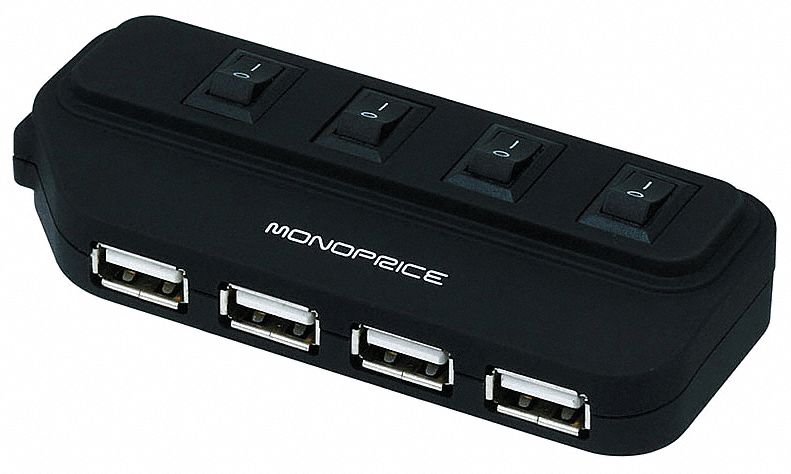 USB Hub, 2.0/1.1, 4Ports, Black