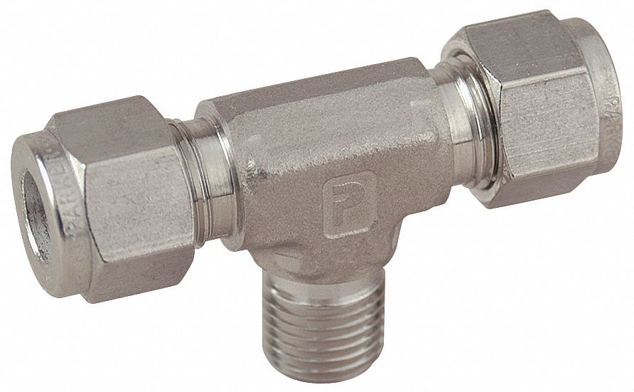 Male Branch Tee, A-LOK, Stainless Steel