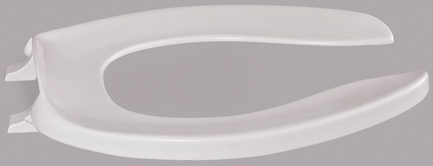 Toilet Seat, Elongated, Open Front, White