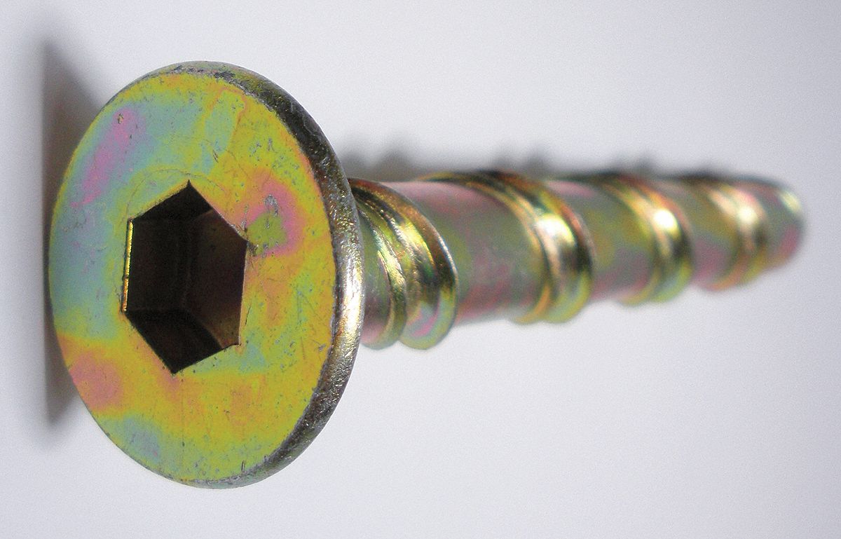 Screwbolt, Flat, Hex, 6mm Dia x75mm, Pk 100