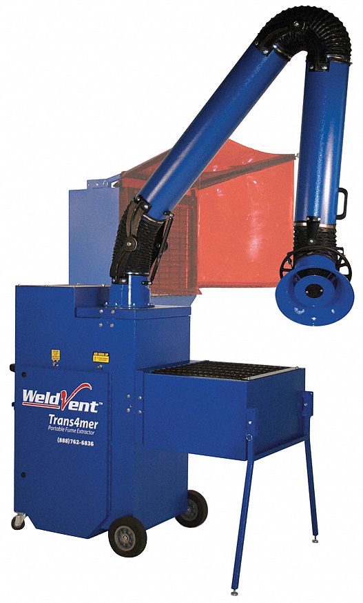 Fume Extractor, 1200 CFM, Port, w/Flex, 1