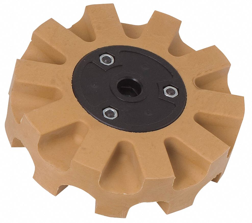 Eraser Wheel, 4 In, Rubber, 4000 RPM Max
