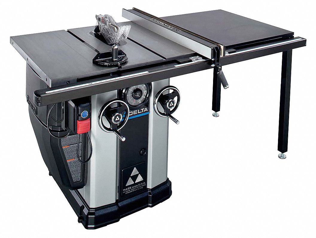 Cabinet Table Saw, 10 In Bld, 5/8 In Arbor