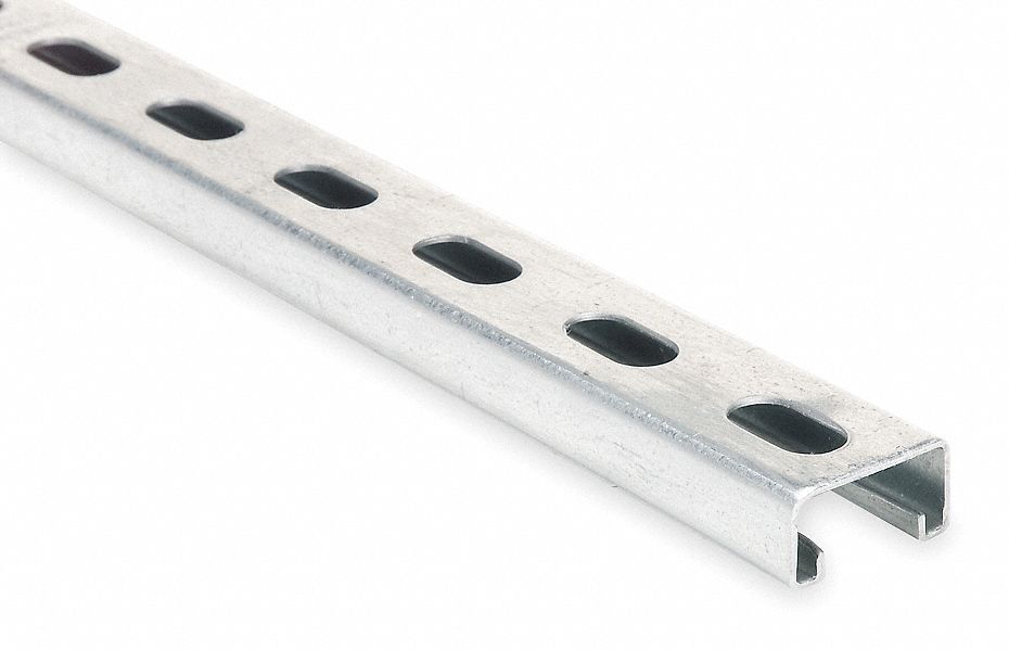 Channel, Half Slot, 10 Ft, 14 Gauge, SS