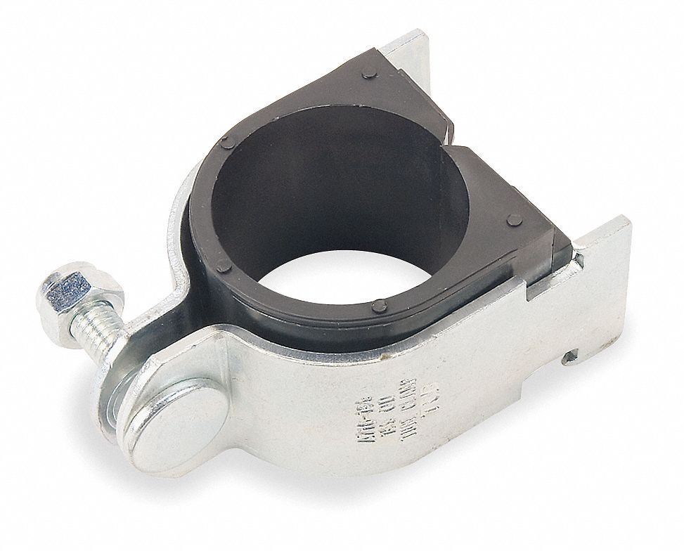 Cushioned Pipe Clamp, 1 3/8 In, Gold