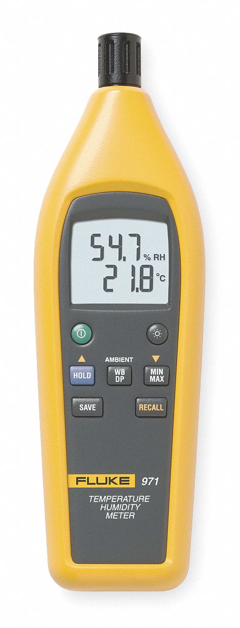 Temp/Humdty Meter, 5 to 95% Rel Hum Rnge