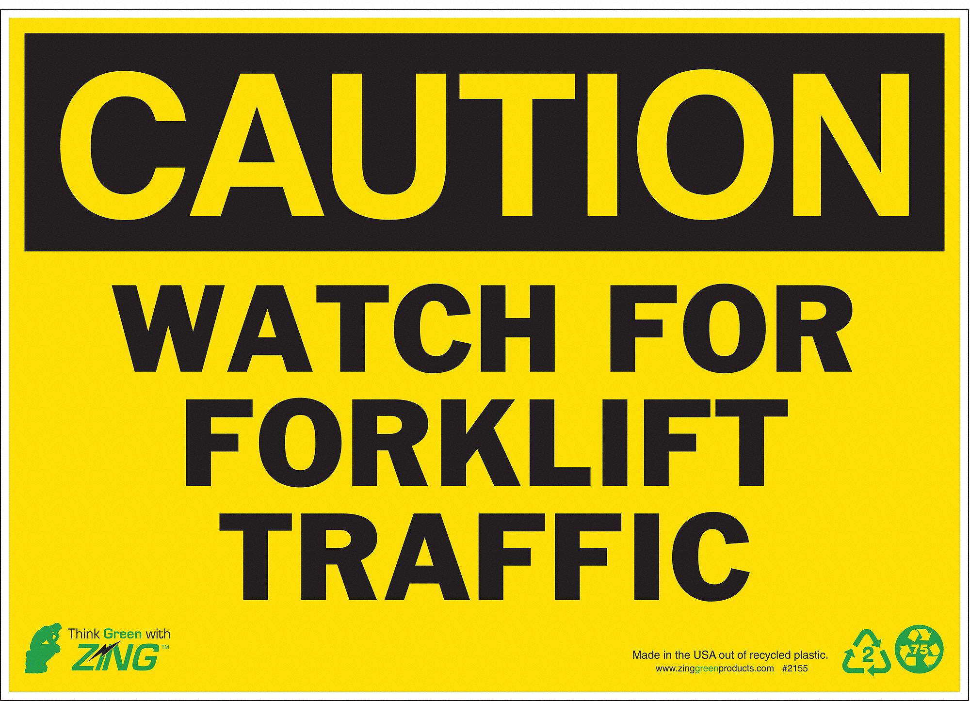 Caution Sign, 10 x 14In, BK/YEL, ENG, Text