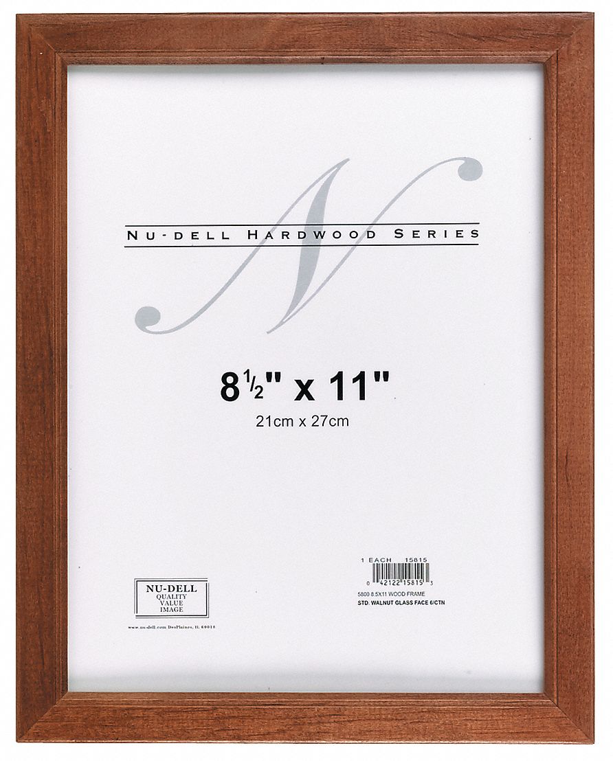 Hardwood Frame 8.5x11 Walnut Finish