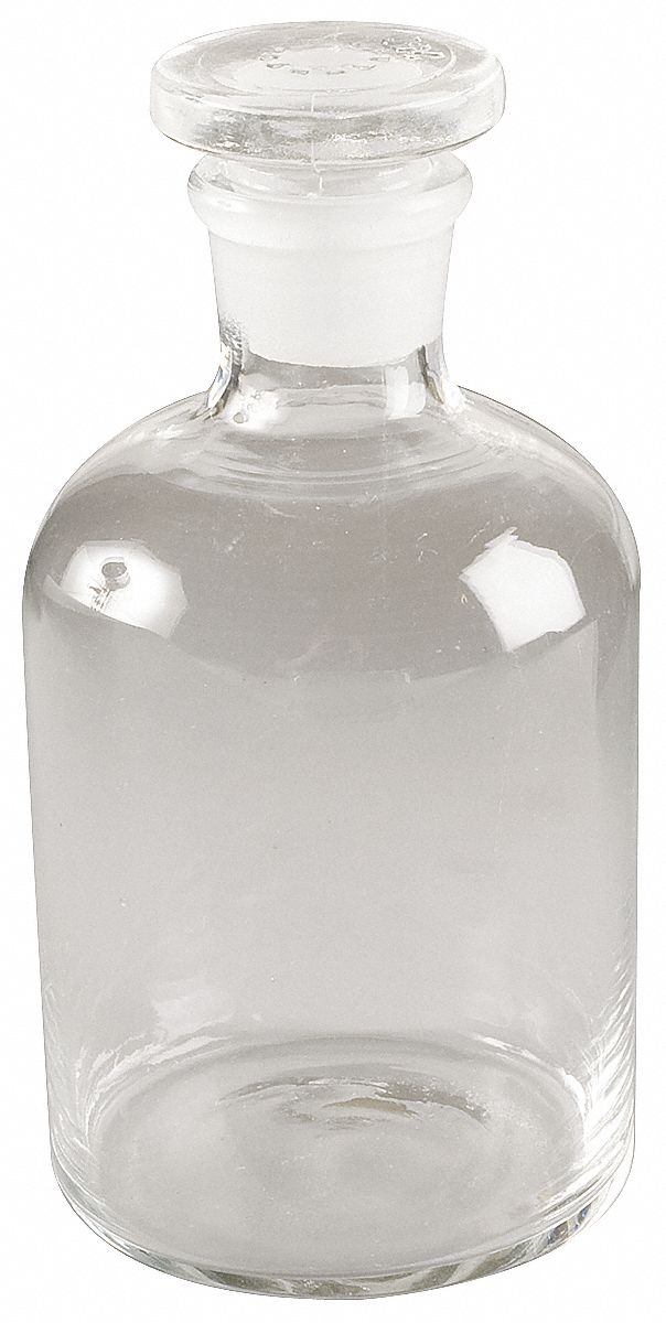 Reagent Bottle, Clear, Narrow, 60 mL, Pk 8