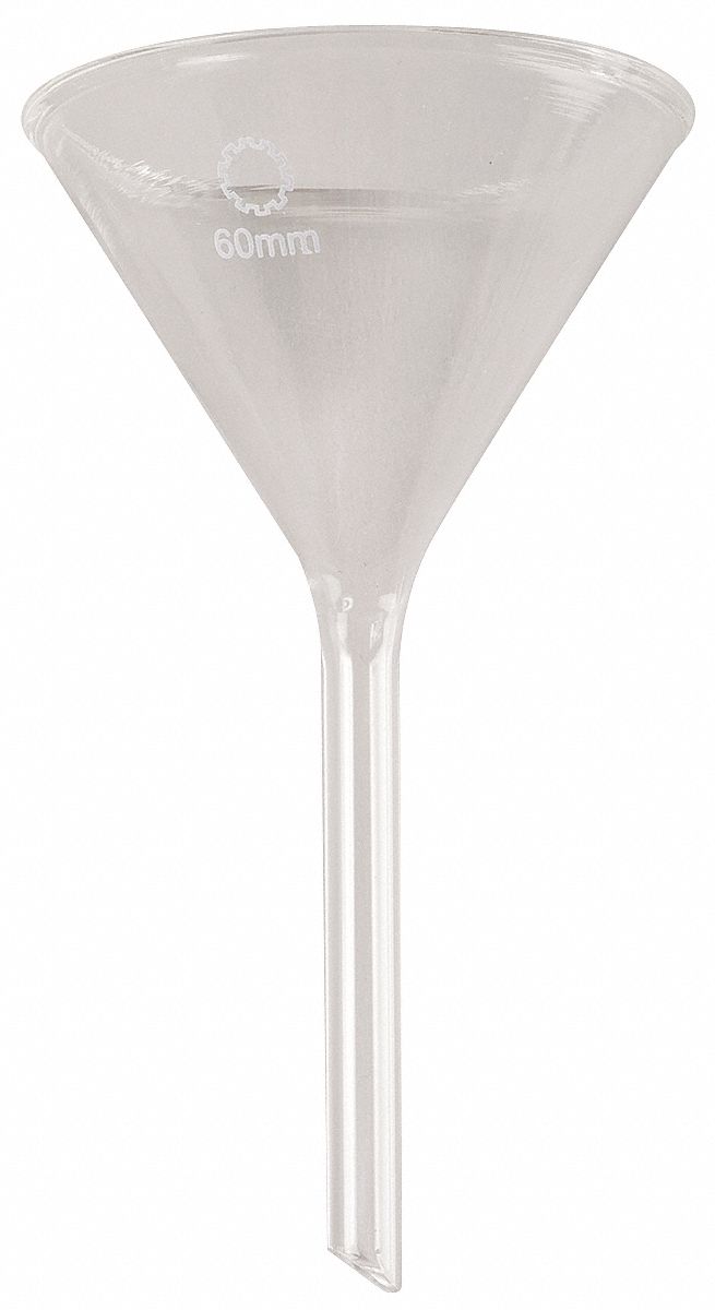Funnel, Glass, 60mm Rim, 60mm Stem, Pk 12