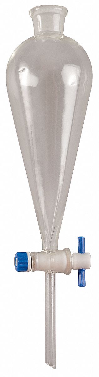 Separatory Funnel, Glass, 1000mL, Pk 2