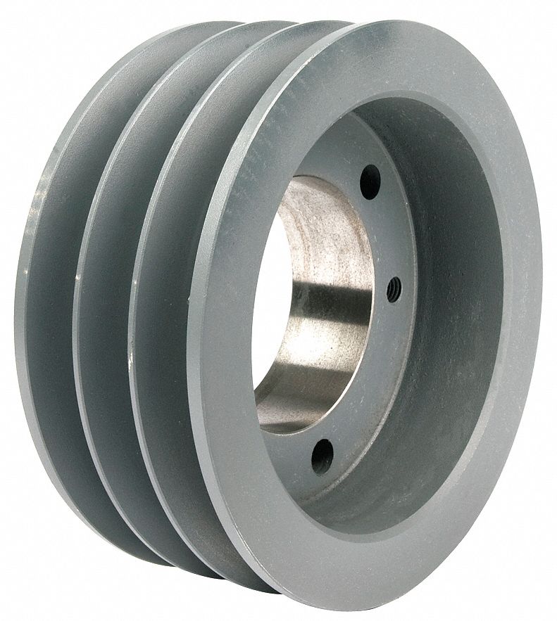 V-Belt Pulley, QD, 6.15 In OD, 3 Groove