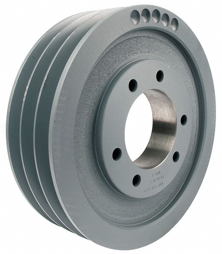 V-Belt Pulley, QD, 14.4 In OD, 3 Groove