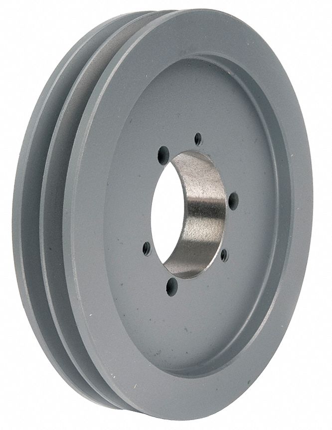 V-Belt Pulley, QD, 8.95 In OD, 2 Groove