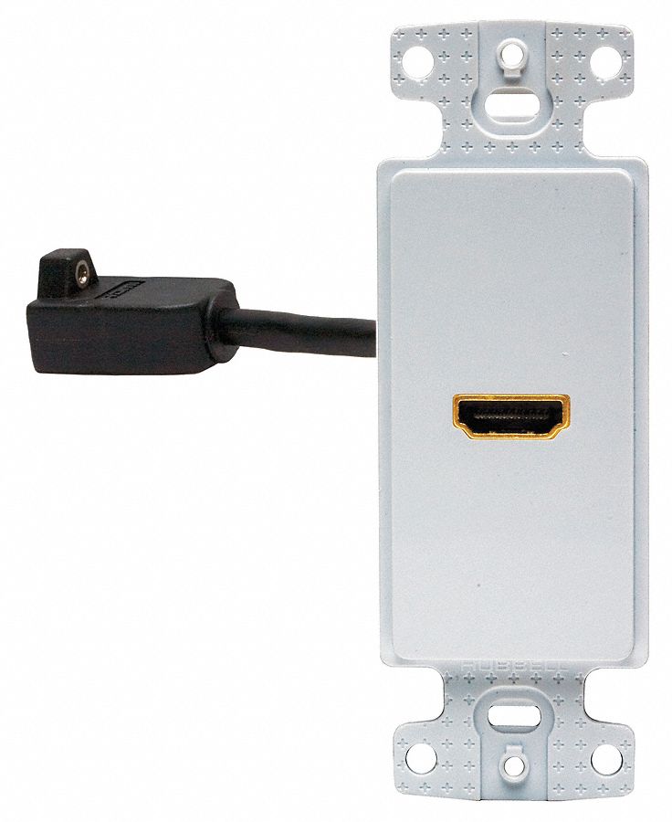 Video Wall Plate and Jack, HDMI, White