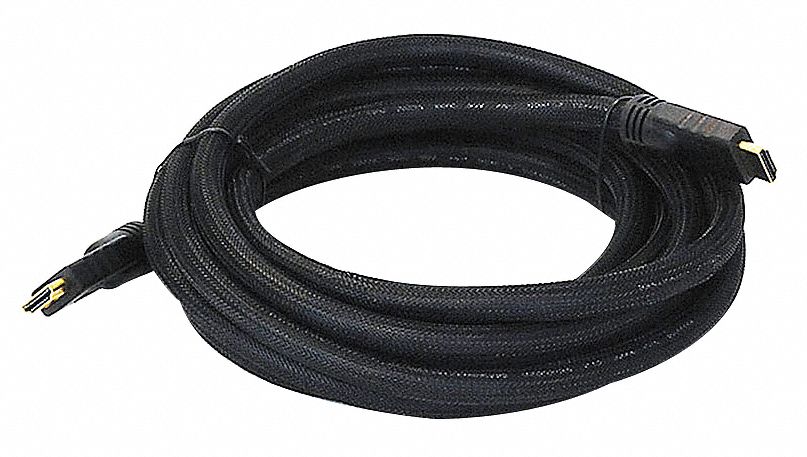 HDMI Cable, High Speed, Black, 15ft., 24AWG