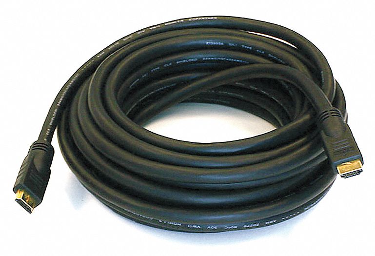 HDMI Cable, Std Speed, Black, 30ft, 24AWG