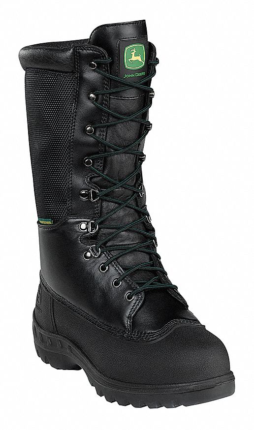 Work Boots, Stl, Mn, 8-1/2, Blk, 1PR
