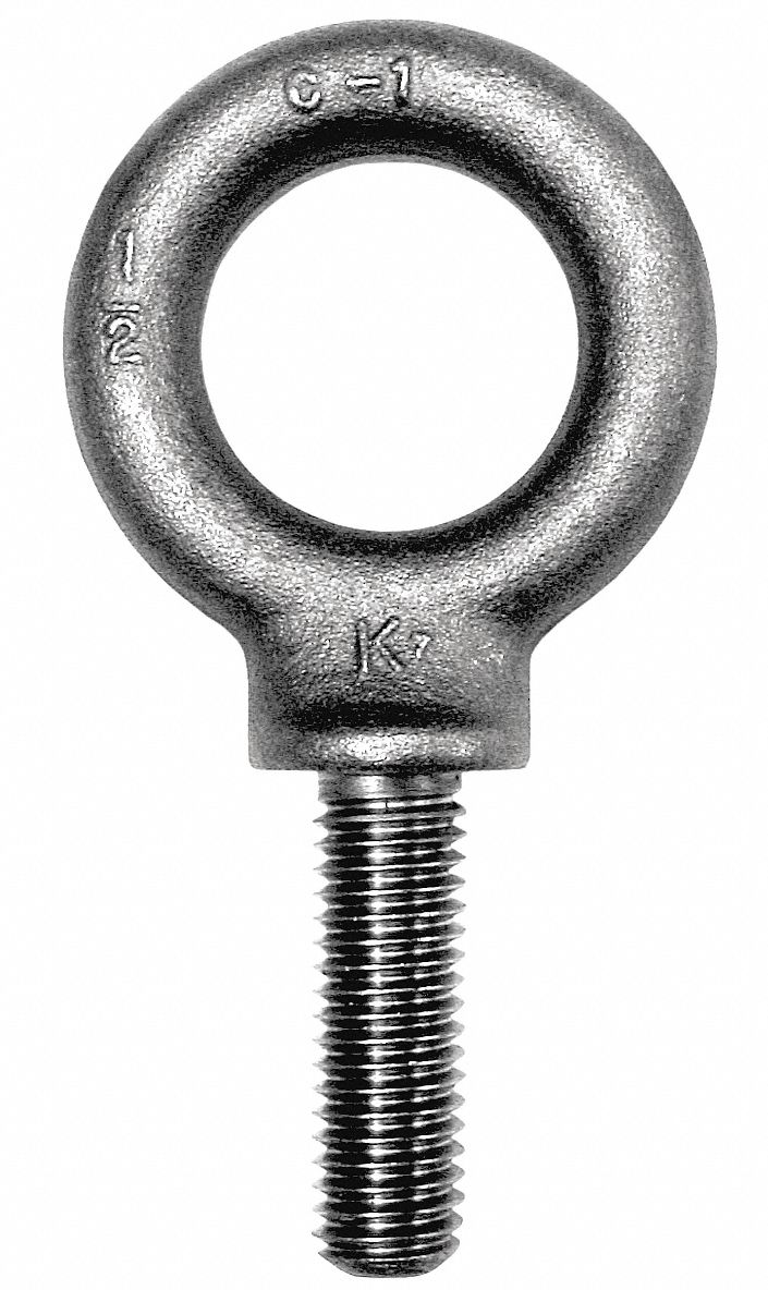 Eyebolt, Steel, 1-8 x 7 In, Pk 10