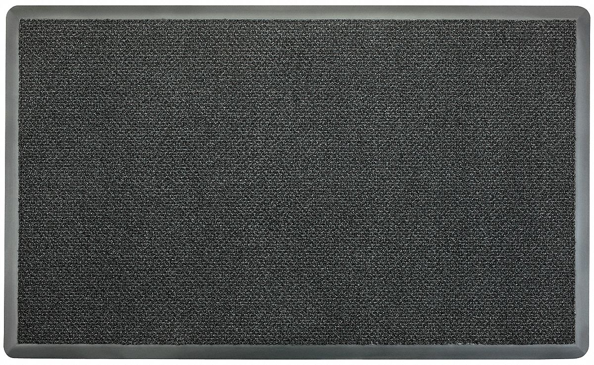 Wet Area Mat, High Traffic, Black, 3 x 5 ft
