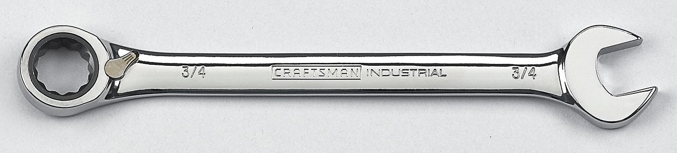 Ratcheting Combination Wrench, 3/4 in.