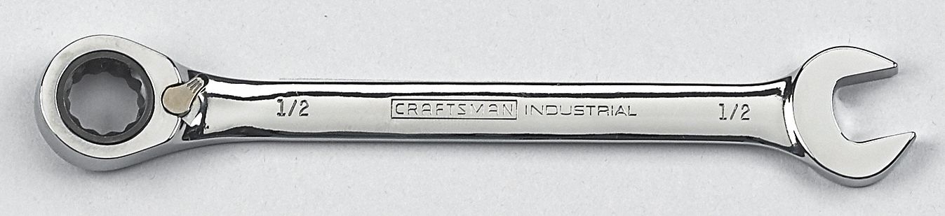 Ratcheting Combination Wrench, 1/2 in.